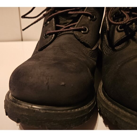 Timberland Womens Premium 6" 8658A Black Waterproof Hiking Boot Nubuck Size 10 M - Picture 6 of 14